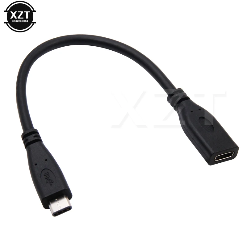 Черный usb type C кабель-удлинитель USB 3,1 USB-C для мужчин и женщин удлиняющий провод удлинитель шнур разъем док-станция для MacBook и Google