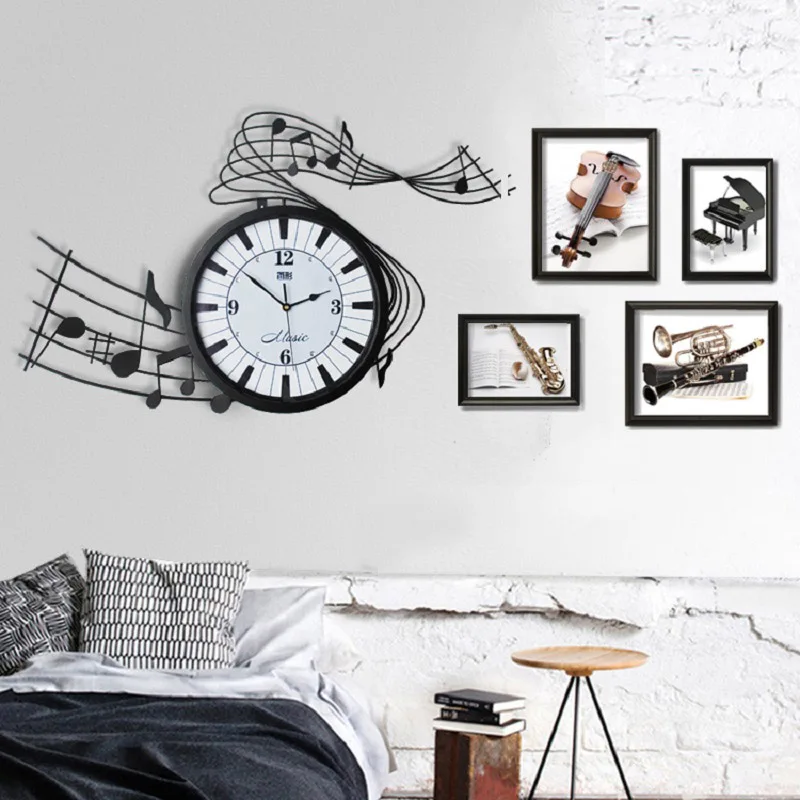 Reloj Meijswxj настенные часы Saat обои немой Relogio де Parede Гостиная Творческий музыка