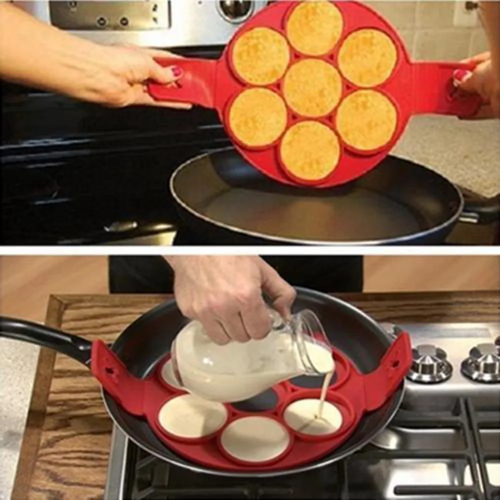 2017 Flippin' Fantastic Nonstick Pancake Maker Egg Ring Maker As Seen