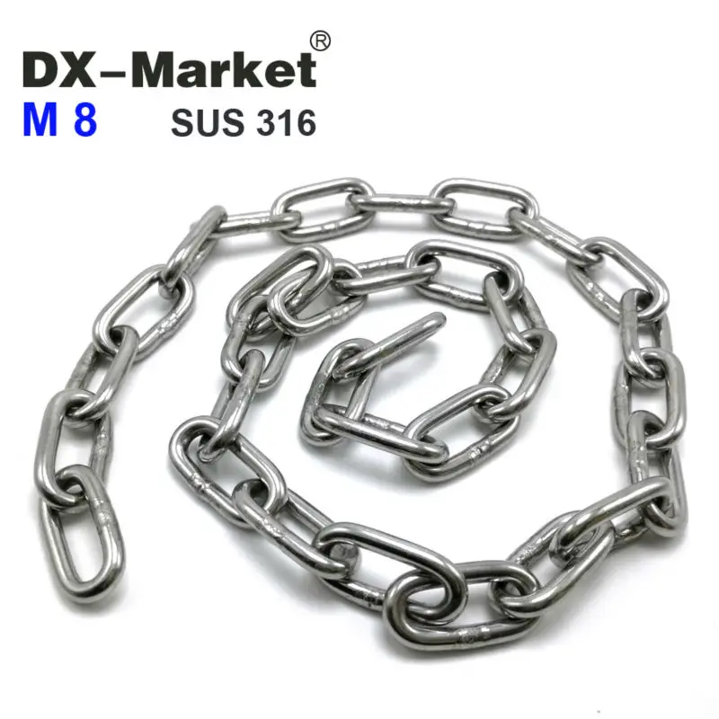 8mm chain, 2 meters , 316 stainless steel drag chain , waterproof