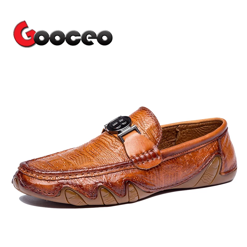 

Men's Flats Loafers Doug Driving Shoes For Men Spring Summer Low-top Slip-On Cow Genuine Leather Casual Leisure Fashion Dress