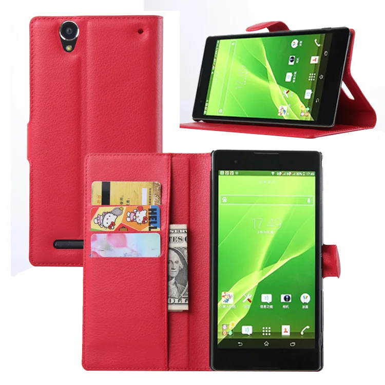 Чехол-книжка с бумажником для sony Xperia T2 Ultra/Dual D5322 XM50h Магнитный чехол из