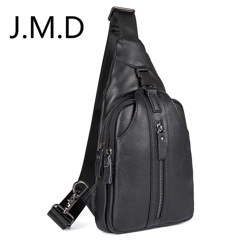Мужская нагрудная сумка J.M.D модная сумка-мессенджер на одно плечо из натуральной
