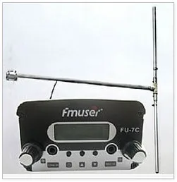 

7W FU-7C FM stereo PLL broadcast transmitter 76MHz-108MHz + DP100 1/2 wave dipole Antenna + Powersupply Kit cover 1.5KM-3KM