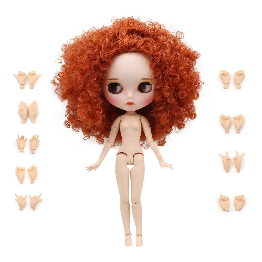 ICY DBS Blyth Doll DIY BJD  toys New matte shell white skin Fashion Dolls gift Special Offer with hand set A&B 9