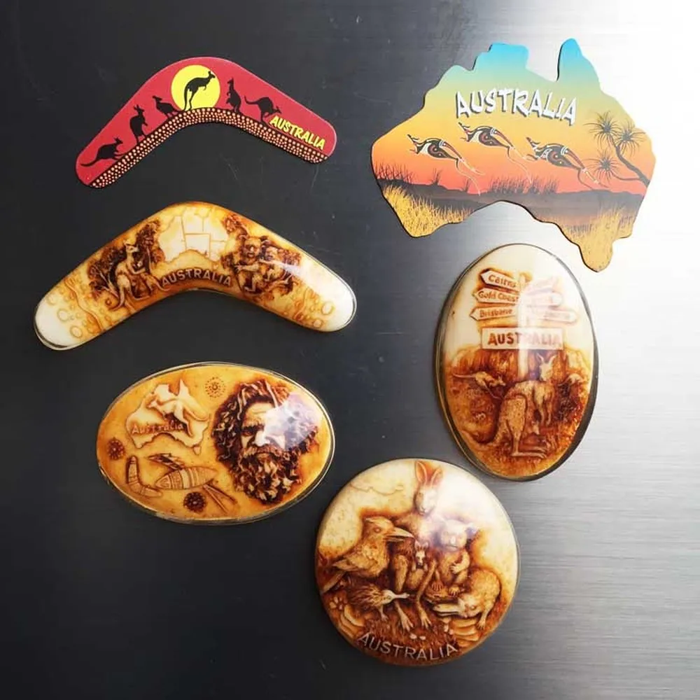 

New Arrival Australia Kangaroo Fridge Magnets World Travel Souvenir Darts Refrigerator Magnetic Stickers