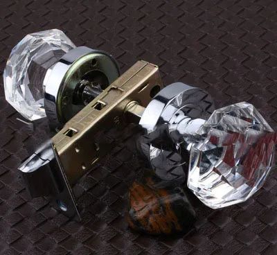 Прочная двухсторонняя кристальная ручка скрытые темные замки Кристальный Невидимый дверной замок/диаметр кристальной ручки: 60 мм