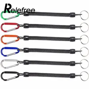 Relefree 5 шт./лот портативный рыболовный шнурок веревка для лодок каяк Кемпинг безопасный карабин безопасный замок снасти инструменты с пружиной - изображение