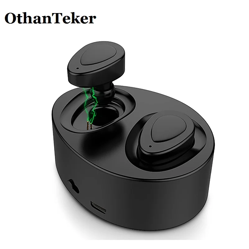 

Mini Earphones Twins Wireless Headset Bluetooth V4.1 Stereo Earphones with Charging Box In-ear Rechargeable Music Earbuds