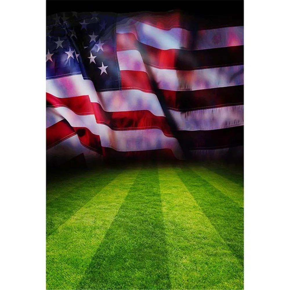 us 15 2 24 off american flag photography backdrops green football field stadium soccer match boy kids party themed photo booth backgrounds in american themed background