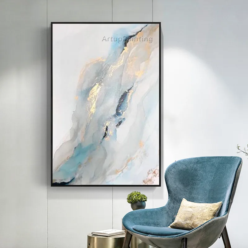 

Hand Painted Light Colour Brightness Abstract Acrylic Painting Canvas Oil Painting Wall Art Pictures For Home caudros decoracion