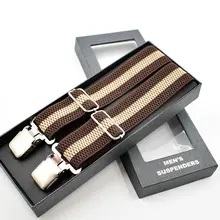 Мужские кожаные эластичные подтяжки с 3 клипсами для свадебной рубашки, запорные зажимы для брюк, подтяжки, регулируемый ремень, держатель подвязки, ремень