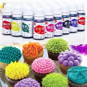 

24 Color Edible Pigment 10ml Macaron Cream Food Coloring Ingredients Fondant Edible Color Baking Pastry Cake Decorating Tools