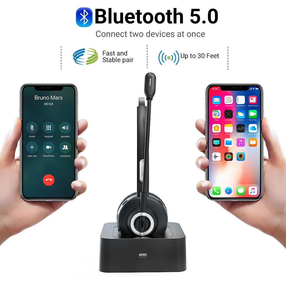 Langsdom ldac беспроводные наушники Bluetooth 5,0 наушники для ПК ноутбука Bluetooth гарнитура с микрофоном для бизнеса