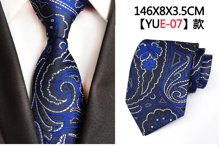 Ricnais дизайн мужской галстук роскошный мужской цветочный Пейсли Галстуки Hombre 8 см Gravata Галстук Классический Бизнес Повседневный галстук для свадьбы