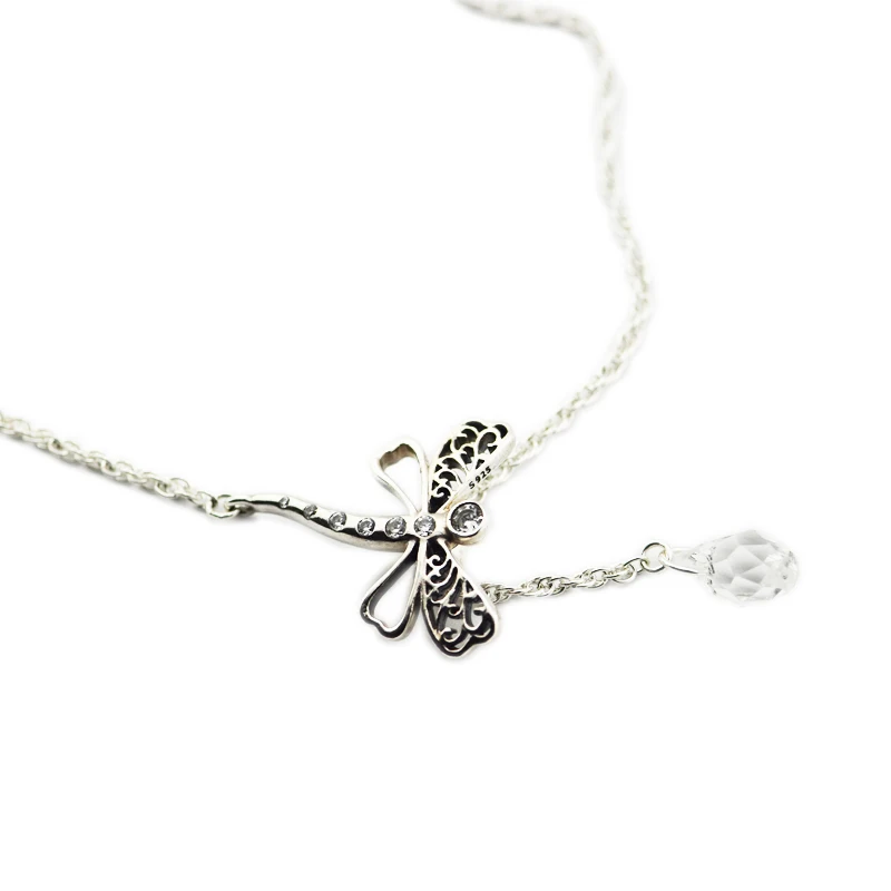 

Original 925 Sterling Silver Jewelry Dreamy Dragonfly Necklace Fine Jewelry Trendy Necklaces for Women Wholesale FLN061