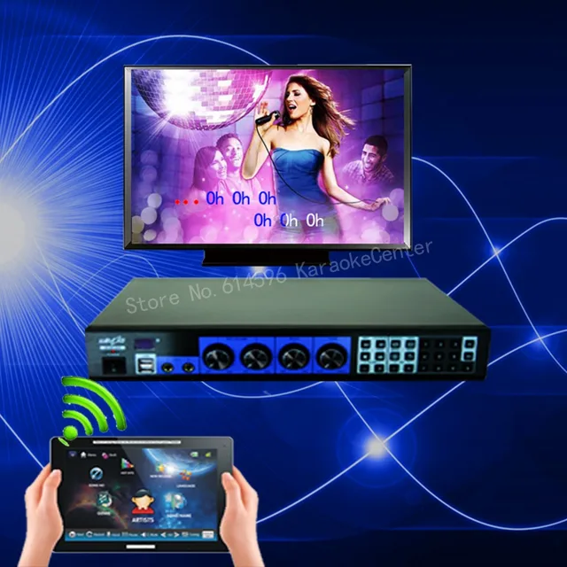 HDD Karaoke Machine Player karaoke system w song+Wireless Touch Screen