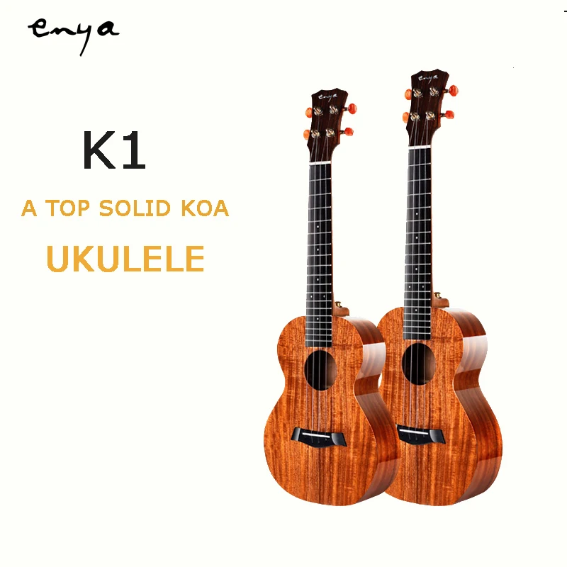 

Enya Ukulele Solid KOA Concert Tenor 23" 26" Ukeleles Acoustic with Pre-amp 4 strings Hawaii mini guitar