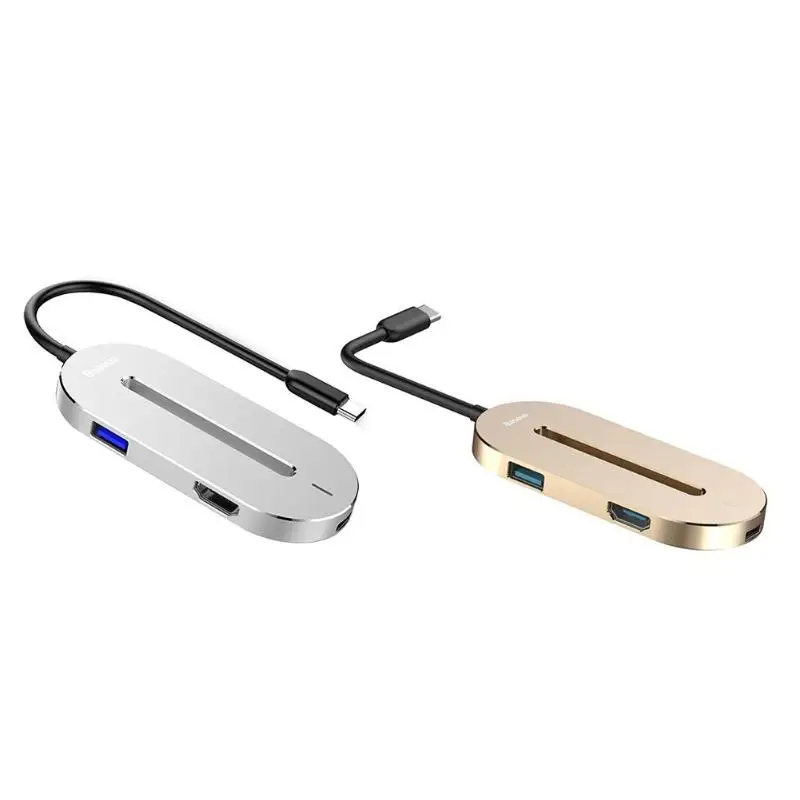 

Baseus O HUB Converter Universal USB C Male to HDMI USB 3.0Type C Female Adapter Cable for MacBook MateBook