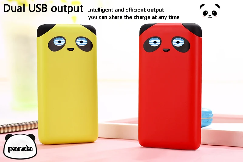 Дополнительный внешний аккумулятор с пандой 20000mAh mobile power мультфильм bank Внешний