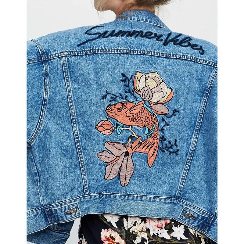 PARKSIDE VENTO Giacca di Jeans Autunno Casuale Doppia Tasca Decorato Denim  Giacca Ricamo Delle Donne Delle Signore Cappotto Giacche SWA0183 45|denim  embroidery jacket|embroidery jacket womenembroidery jacket - AliExpress