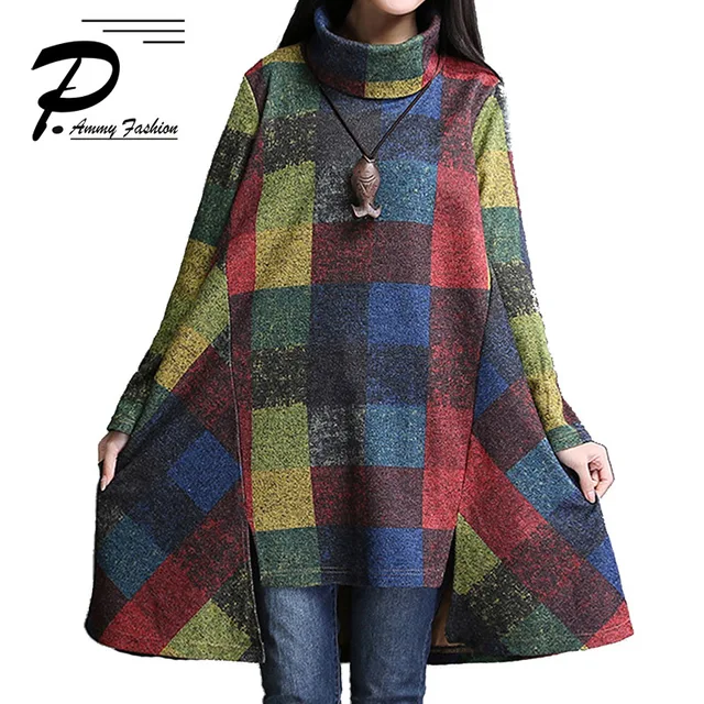 checkered jumper dress