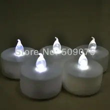 24 шт./лот СВЕТОДИОДНЫЙ свеча с питанием от аккумулятора свет мерцающий свет малые беспламенные светодиодные лампы Чайные свечи свадебный свет