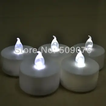 

Free shipping 24pcs/lot led battery operated candle light Flicker Light Flameless LED Tealight Tea Candles Wedding Light