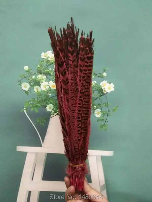 New listing! 100pcs / natural pink pheasant tail feathers 27-35 cm 11-14 inch clothing accessories | Дом и сад