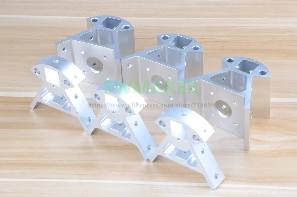 6 шт./компл. RepRap Delta Kossel мини угловой фитинг сплав монтажная рама Нижняя вершина +