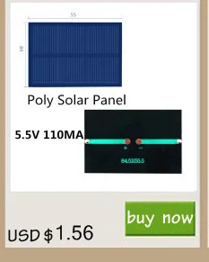 Whole sale Min Solar panel 0.5V 1V 2V 3V 4V 5V 80MA 100MA 120MA 130MA 160MA Solar Cell For diy Solar charger