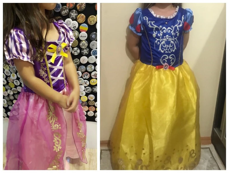Baby Girl Princess Party Dresses Kids Girl Snow White Cinderella Sleeping Beauty Clothing Sofia Rapunzel Cosplay Costume Vestido (3)