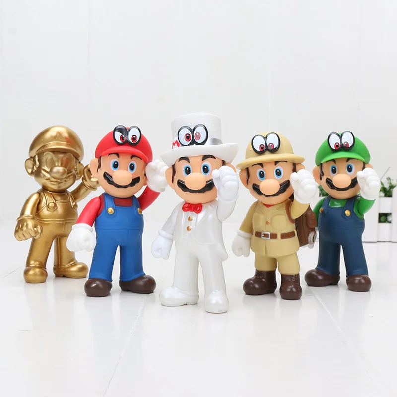10Pcs Super Mario Bros Odyssey Cappy Mario Luigi Gold Mario Maker Wedding Dress 12CM PVC Action Figure Toy 10Pcs Super Mario Bros Odyssey Cappy Mario Luigi Gold Mario Maker Wedding Dress 12CM PVC Action Figure Toy