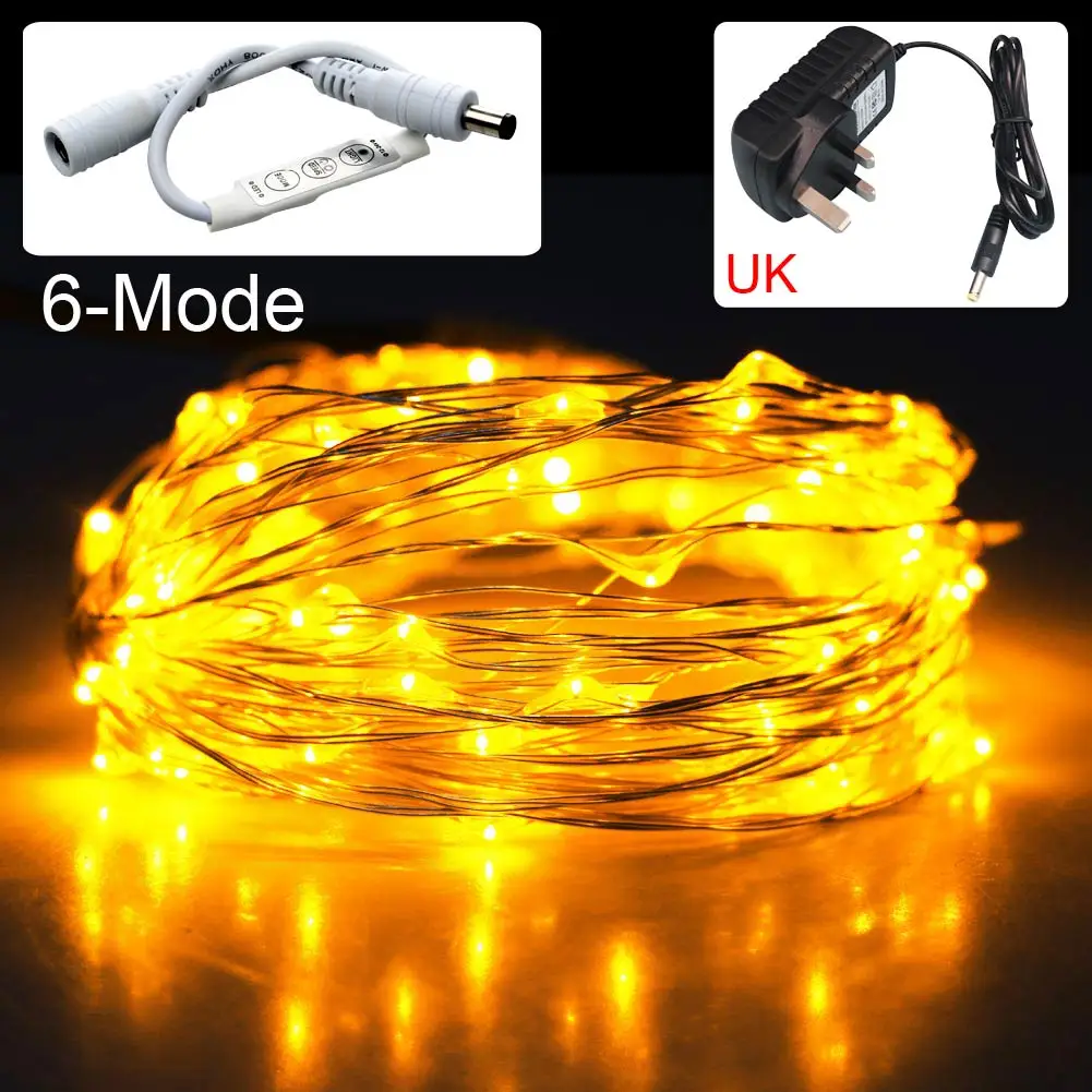 New 10M LED String lights with Dimming Controller Waterproof Holiday lighting For Fairy Christmas Tree Wedding Party Decoration