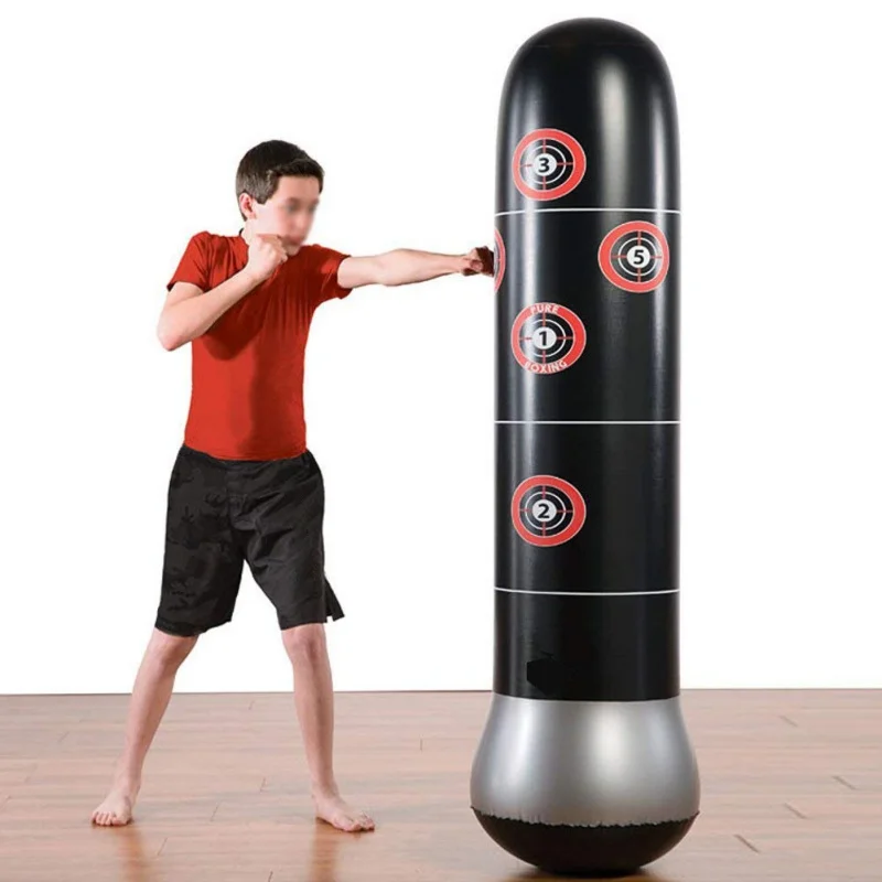 63 inches Boxing Punching Bag Inflatable Free Stand Tumbler Training