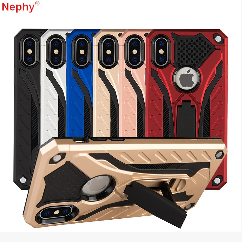 Твердый пластиковый + Мягкий силиконовый чехол knight для iPhone XS MAX XR X 8 7 6 s 5 5SE 6plus 6splus