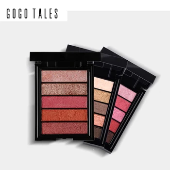 

GOGO TALES 5 Color Mousse Eyeshadow Palette Creamy Eye Shadow Waterproof Smoky Makeup Shimmer Glitter Pigment Natural Cosmetics