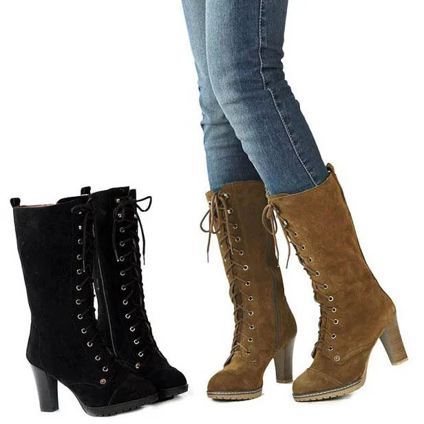medium heel boots
