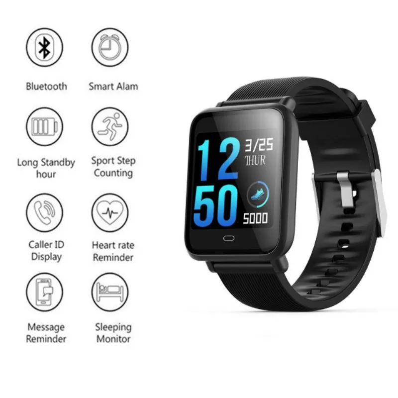 

Q9 Blood Pressure Heart Rate Monitor Smart Wristband IP67 Waterproof Sport Fitness Trakcer Watch Men Women SmartBand