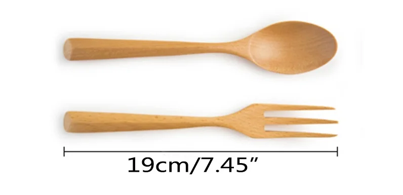 wood spoon fork set  (1)