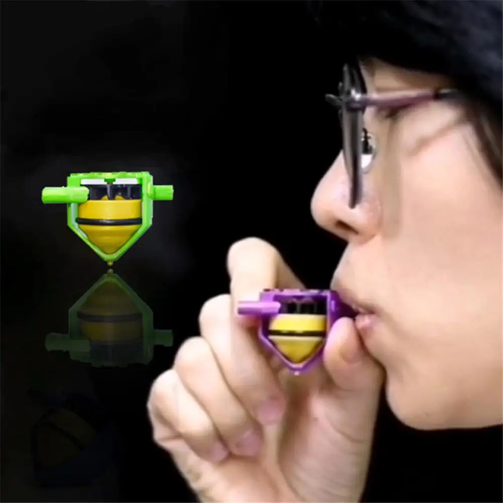 

Novelty Whistle Gyro Toys Blowing Rotation Stress Relief Desktop Spinning Top Toys Kids Toys Gift