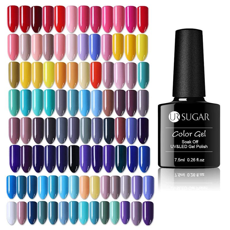  UR SUGAR Candy 7.5ml Nail Polish Semi Permanent Pure Nail Color Gel Polish UV LED Nail Art Soak off