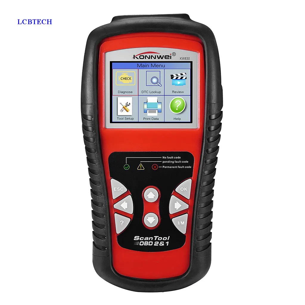 

KW830 New OBDII Vehicle Scanner Auto Diagnosis Engine Engine Error OBD2 Auto Code Reader Scanner Detectable Automotive Battery