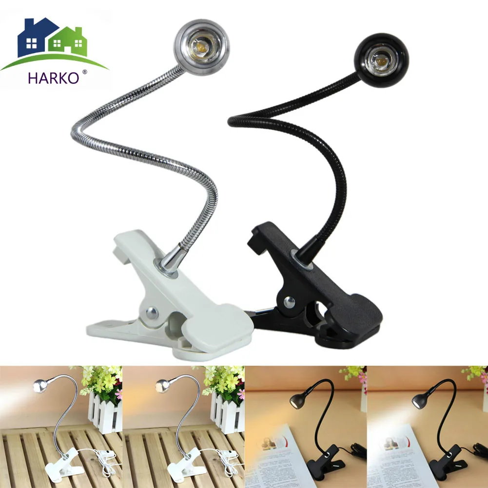 

Newly 2018 USB Flexible LED Stand Clip Reading Light Clip-on Beside Bed Table Desk Lamp Book Light Home Lighting