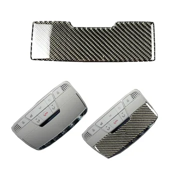 

3D Carbon Fiber Reading Lamp Glasses Paste Trim Cover Sticker For Mercedes Benz C Class W205 C180 C200 C300 14-18 GLC 16-18