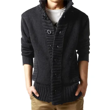 

NEW Men Autumn Winter Warm Christmas Sweater Men Fashion Jacket Coat Casual Stand Collar Knitting Mens Cardigan Sweaters Men