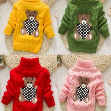 Новинка года; осенне-зимняя одежда для маленьких мальчиков и девочек; теплые свитера с рисунками; детские пуловеры; Верхняя одежда; свитер с высоким воротником