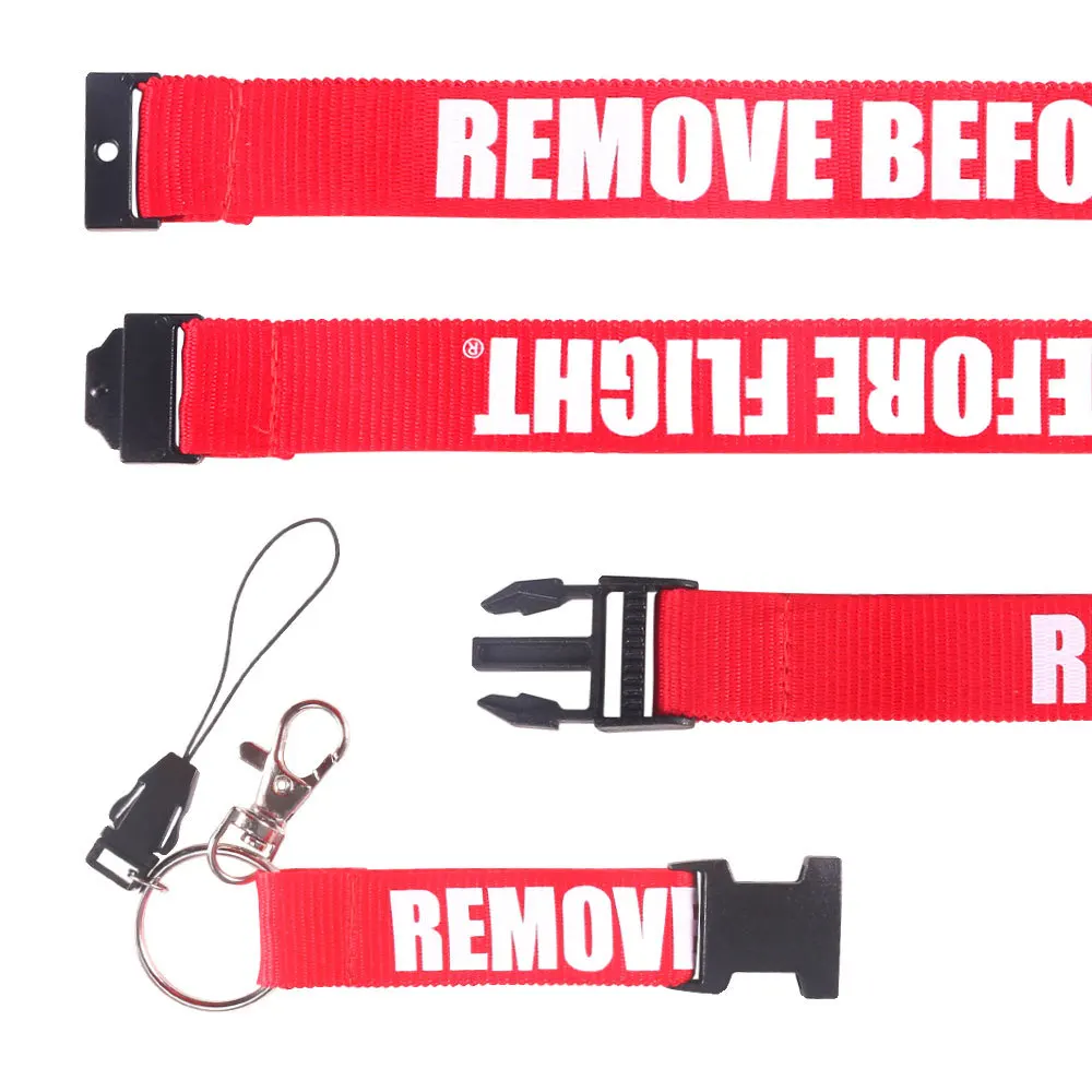 1 PC Remove Before Flight Lanyards for Key Holder Neck Strap For Card Badge Gym Key Chain Lanyard Hang Rope Keychain Lanyard (4)