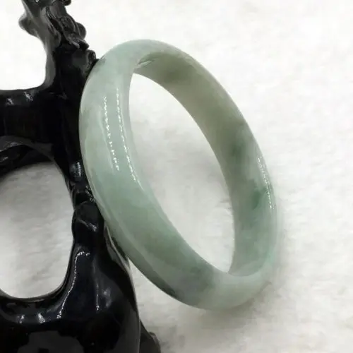 

2906 Vintage Certified Grade A Natural Green Jadeite Jade Bracelet Bangle
