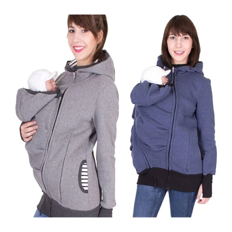 Модная куртка-кенгуру для переноски ребенка; теплые толстовки для беременных; женская верхняя одежда; пальто для беременных; Одежда для беременных